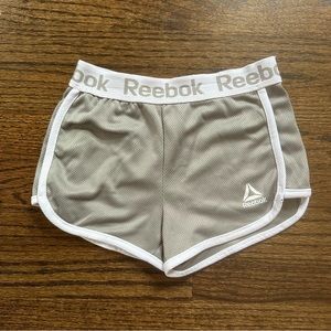 Girls Reebok Grey Athletic Short 4 Logo Waistband